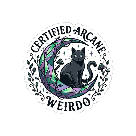 Certified Arcane Weirdo Kiss-Cut Stickers | witchy goblincore celestial