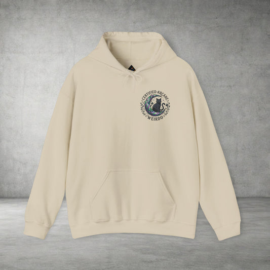 Certified Arcane Weirdo Hoodie | witchy goblincore, celestial crystals