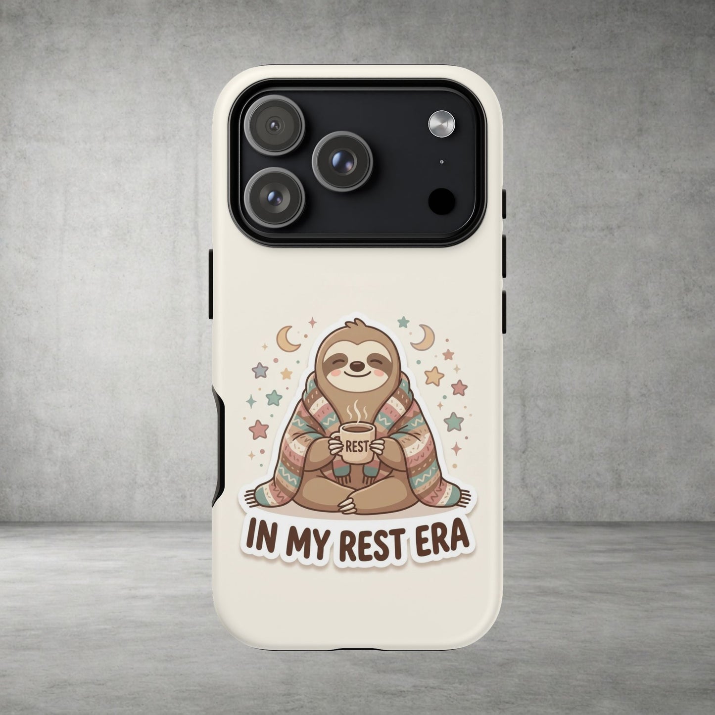 Phone Case — "In My Rest Era" Sloth Cozy Cute Protective Case