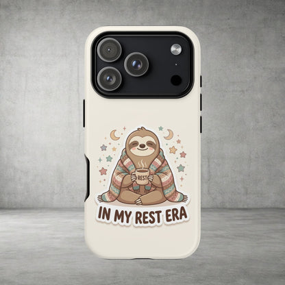 Phone Case — "In My Rest Era" Sloth Cozy Cute Protective Case
