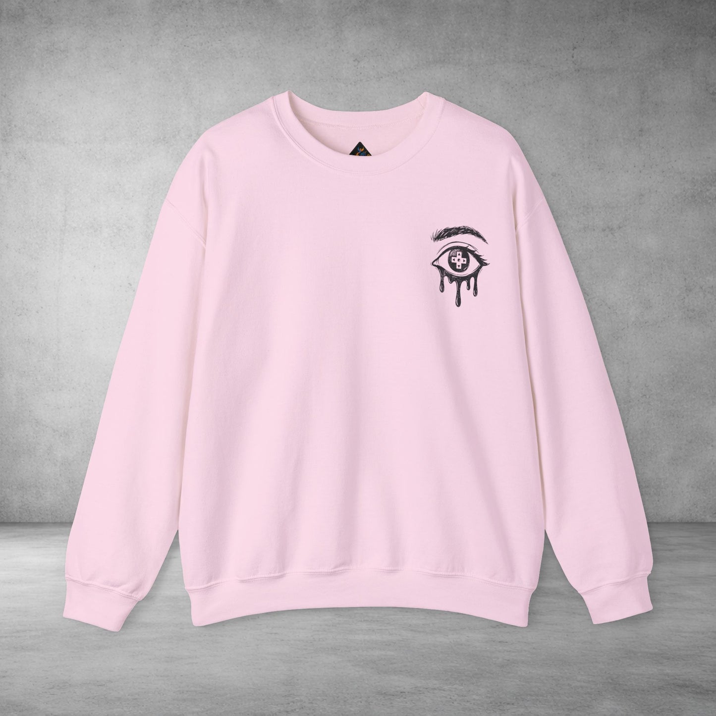 Crewneck Sweatshirt — 'Wake Yo Game Up, Let’s Game' Dripping Eye Gamer Design