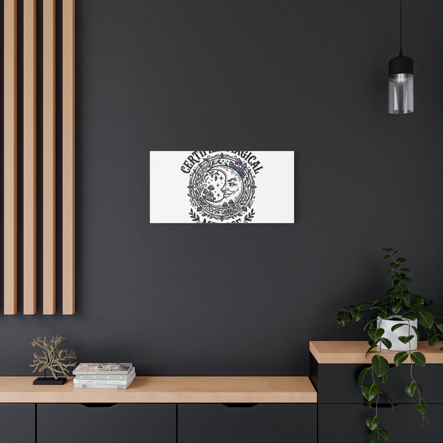 Certified Magical Menace Canvas | witchy goblincore celestial art