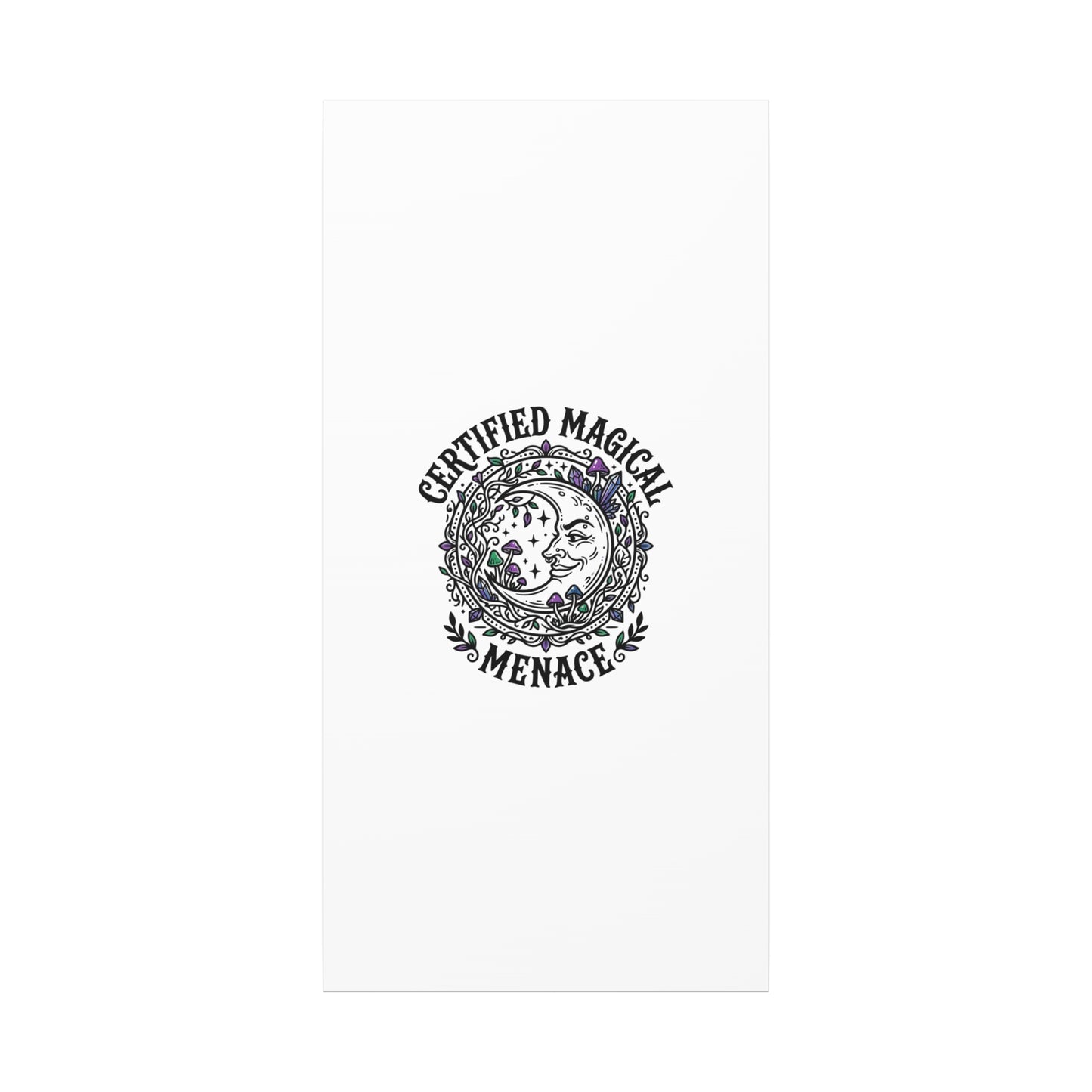 Certified Magical Menace Canvas | witchy goblincore celestial art