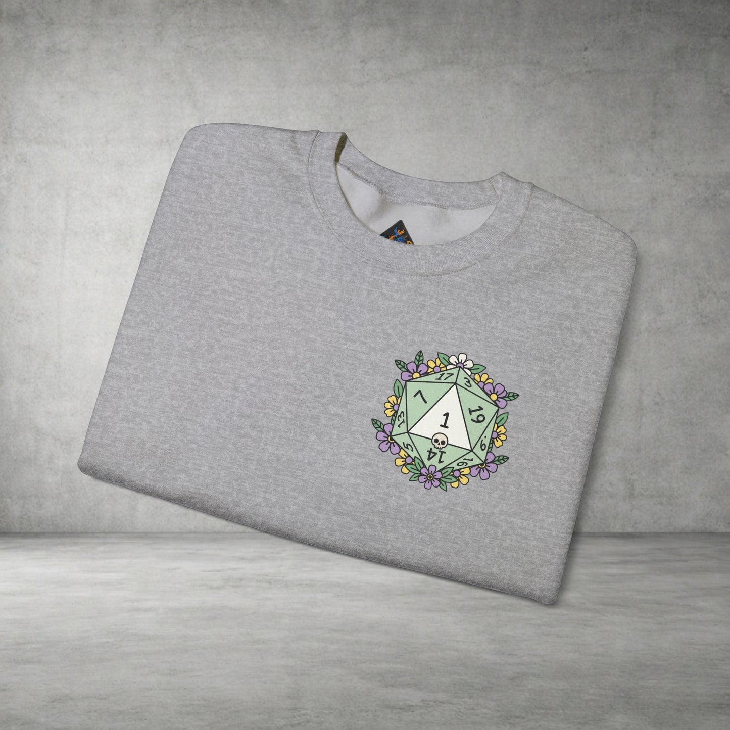 D20 Floral Crest Crewneck Sweatshirt