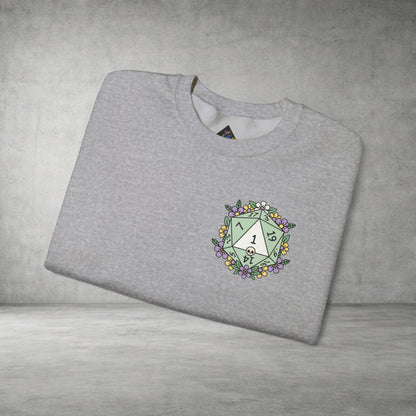 D20 Floral Crest Crewneck Sweatshirt