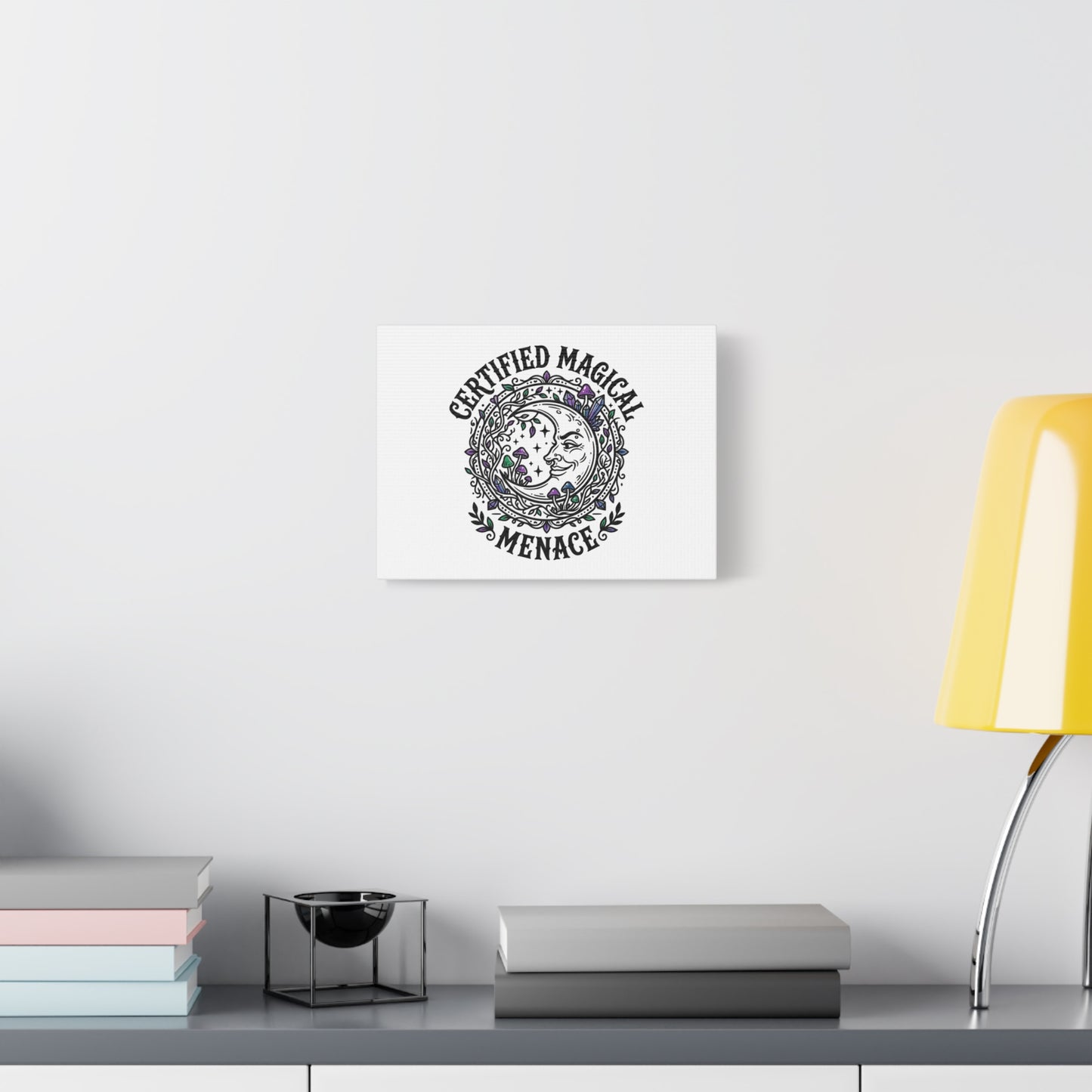 Certified Magical Menace Canvas | witchy goblincore celestial art