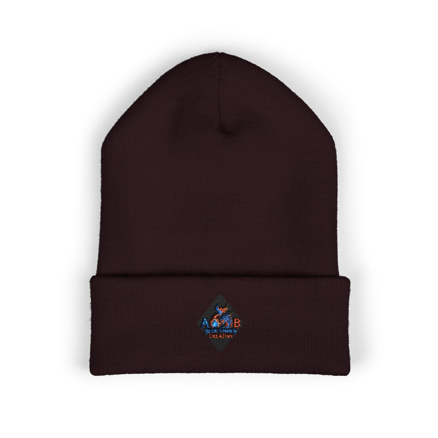 A Blue Ember Creative - Embroidered Diamond Cuffed Beanie