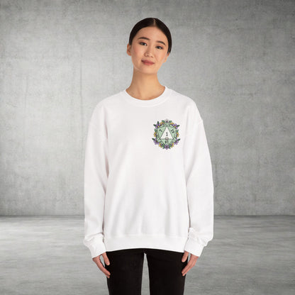 D20 Floral Crest Crewneck Sweatshirt