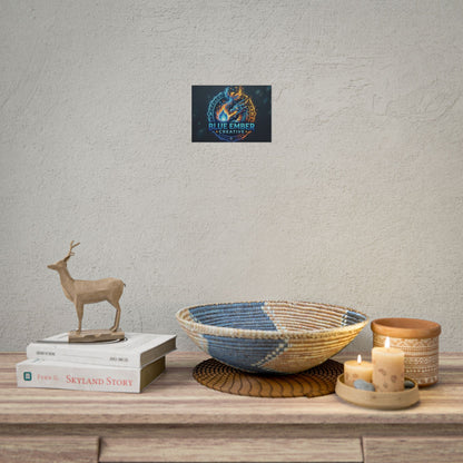 A Blue Ember Creative - Rolled Poster — Blue Ember Creative Dragon Logo Art