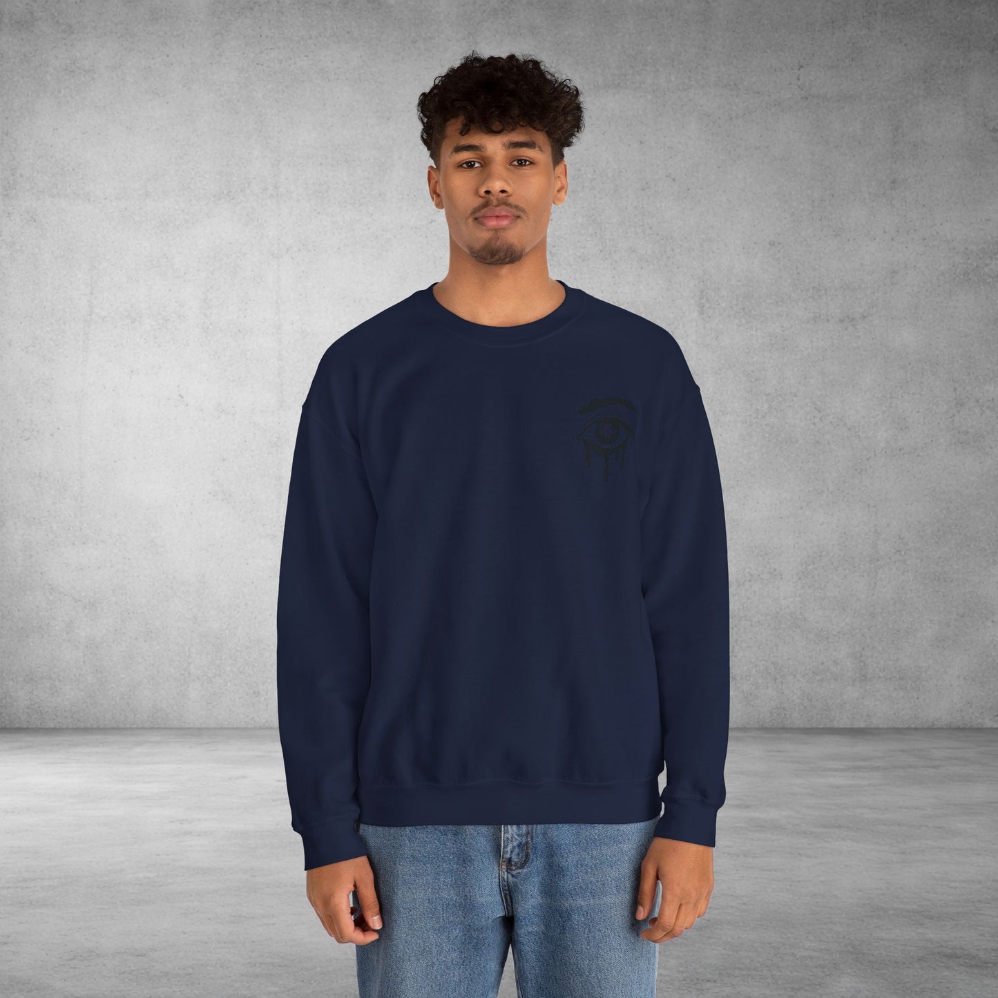 Crewneck Sweatshirt — 'Wake Yo Game Up, Let’s Game' Dripping Eye Gamer Design