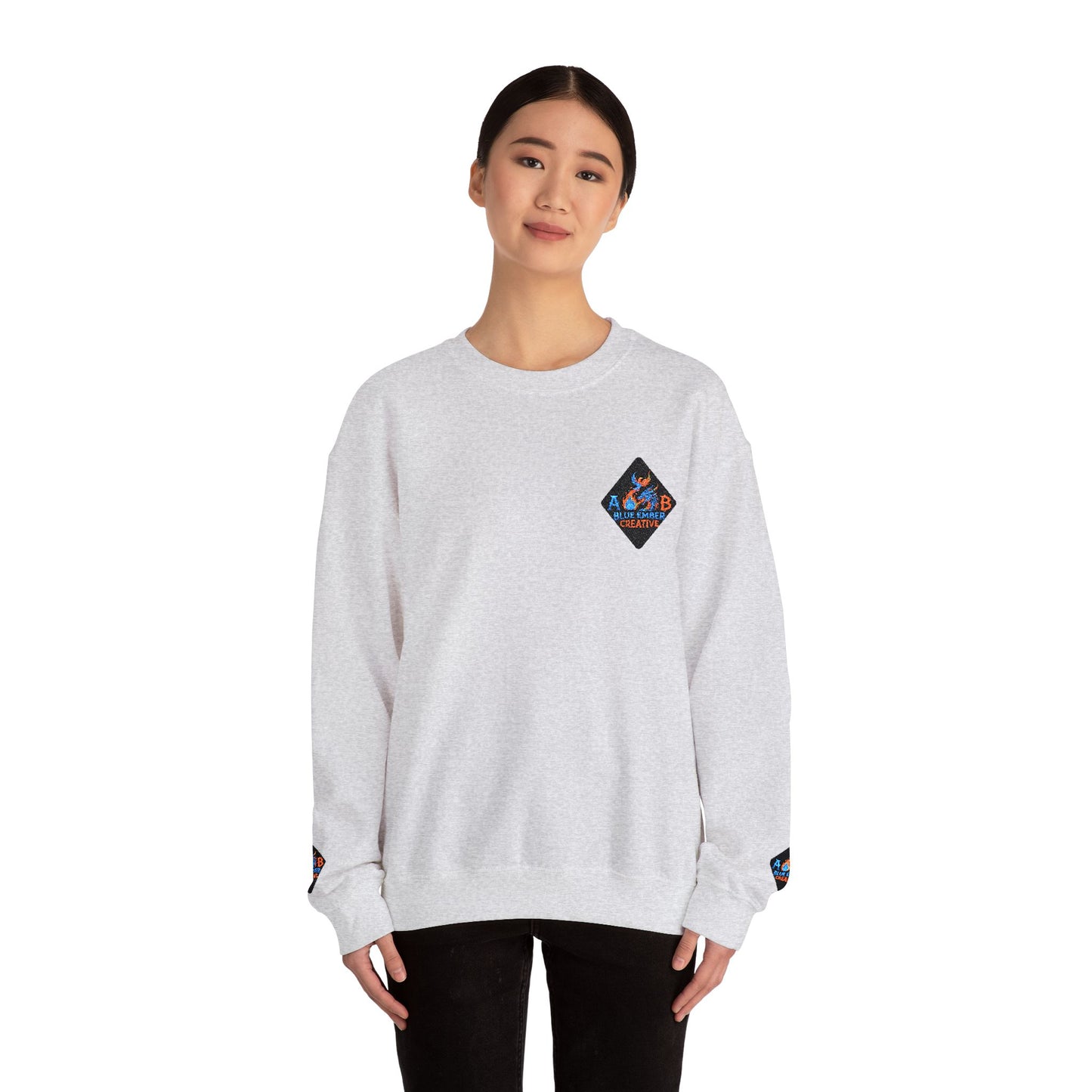 A Blue Ember Patch Crewneck Sweatshirt