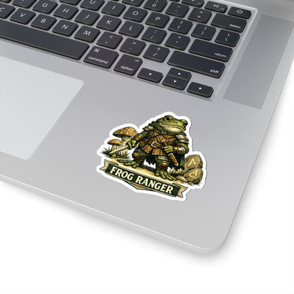 Frog Ranger Kiss-Cut Sticker — Cute RPG Amphibian Adventurer Vinyl Decal