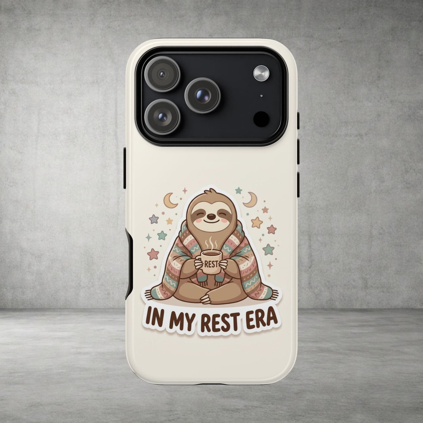 Phone Case — "In My Rest Era" Sloth Cozy Cute Protective Case