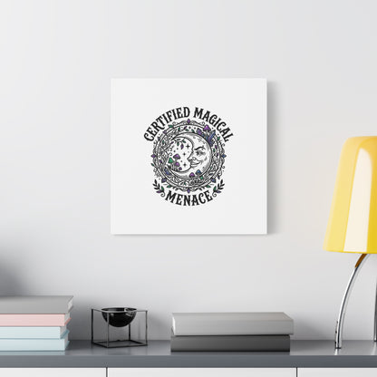 Certified Magical Menace Canvas | witchy goblincore celestial art