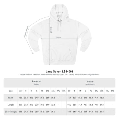 A Blue Ember Creative Geometric Diamond Hoodie — Small Chest Logo Pullover
