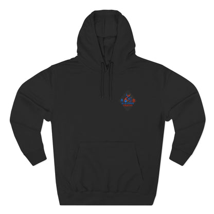 A Blue Ember Creative Geometric Diamond Hoodie — Small Chest Logo Pullover