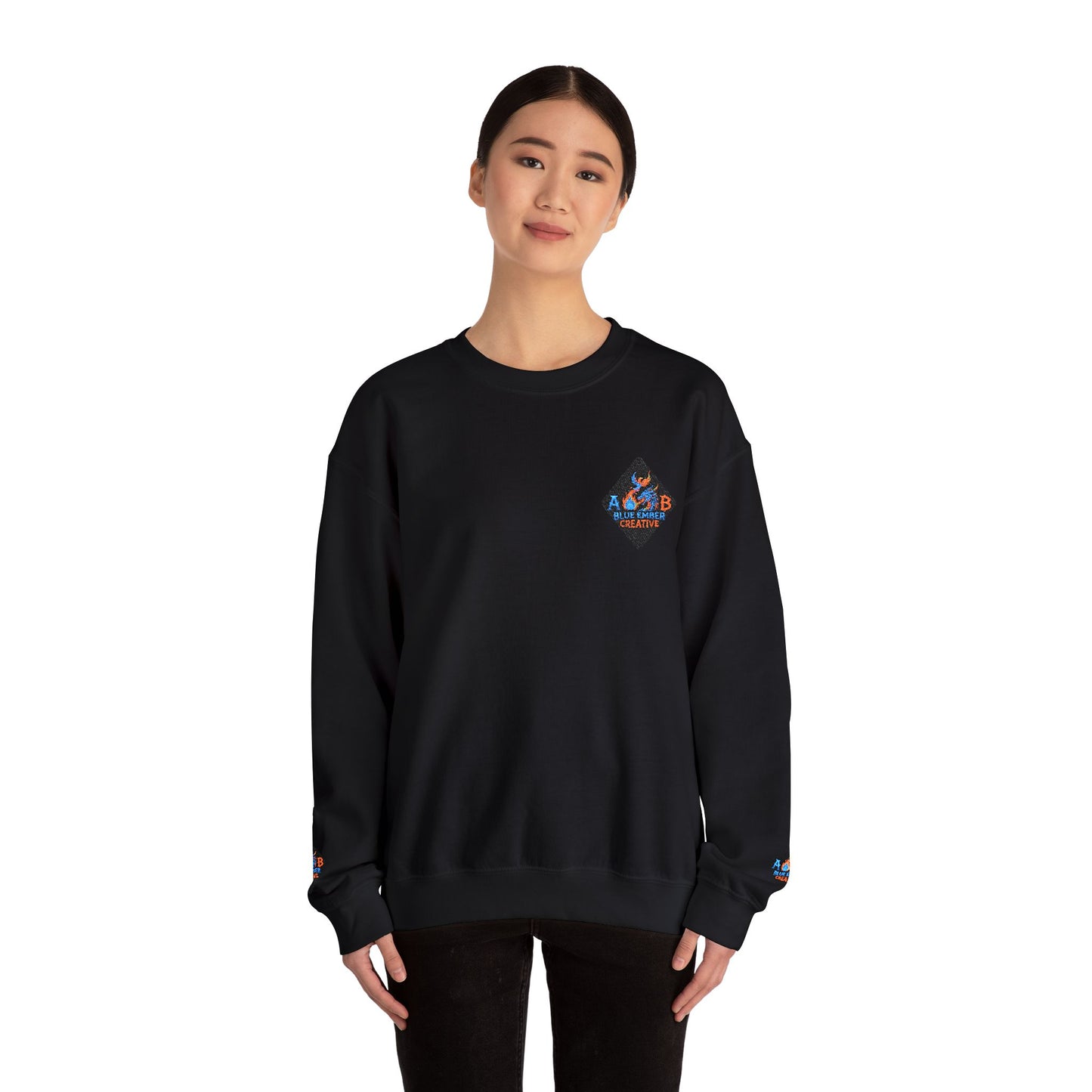 A Blue Ember Patch Crewneck Sweatshirt