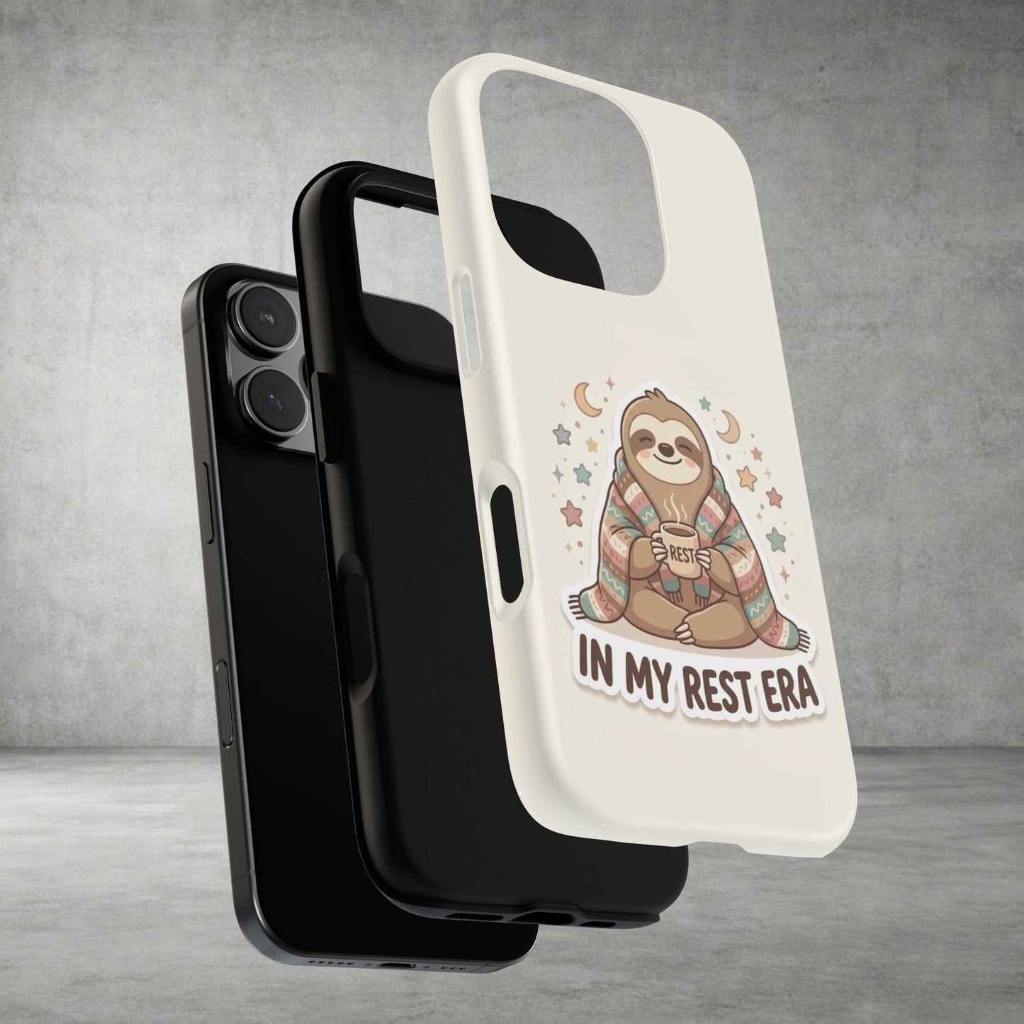 Phone Case — "In My Rest Era" Sloth Cozy Cute Protective Case