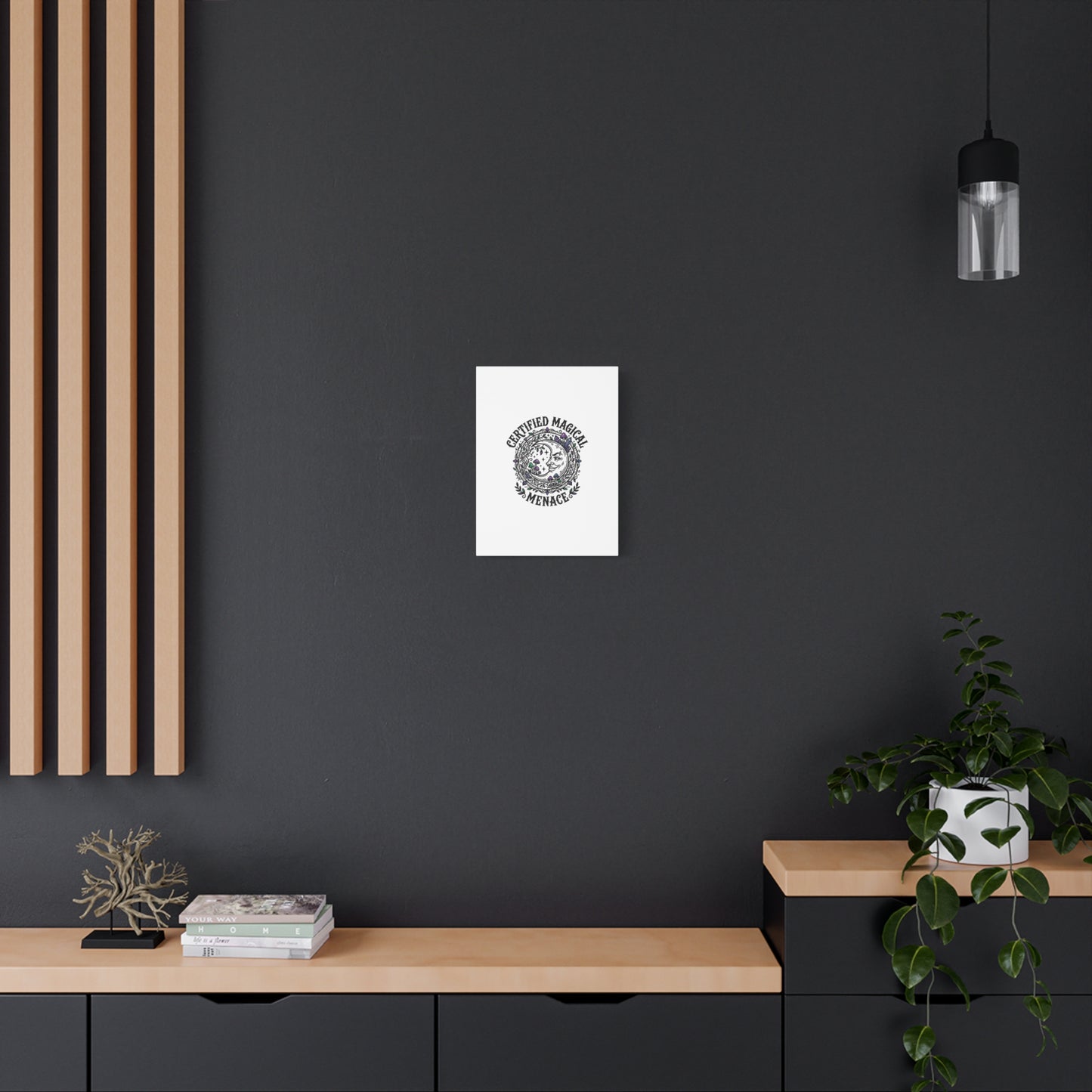 Certified Magical Menace Canvas | witchy goblincore celestial art