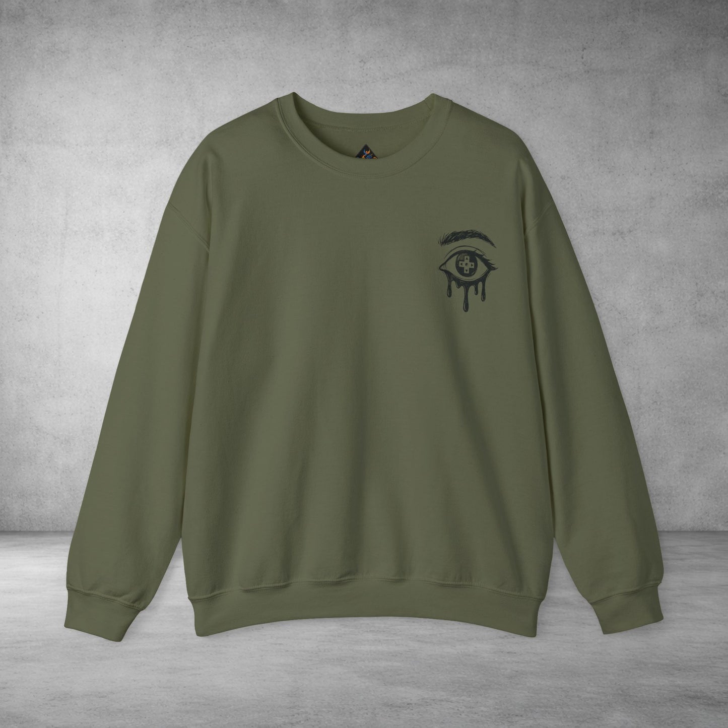 Crewneck Sweatshirt — 'Wake Yo Game Up, Let’s Game' Dripping Eye Gamer Design