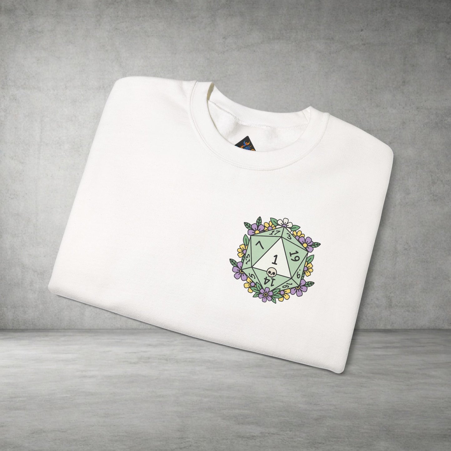 D20 Floral Crest Crewneck Sweatshirt