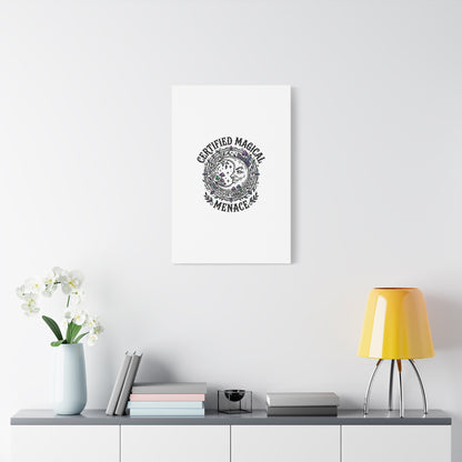Certified Magical Menace Canvas | witchy goblincore celestial art