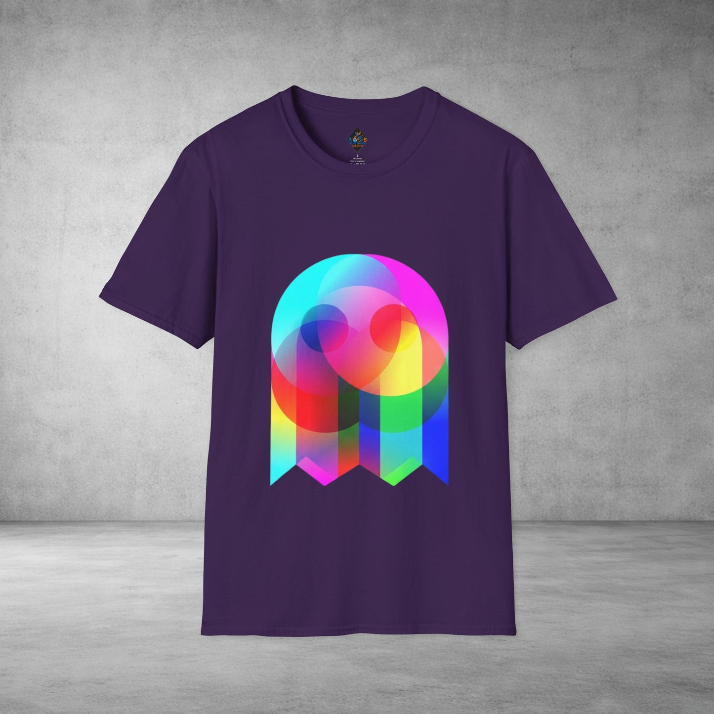 Color Prism Heart T-Shirt — Vibrant Abstract Rainbow Graphic Tee