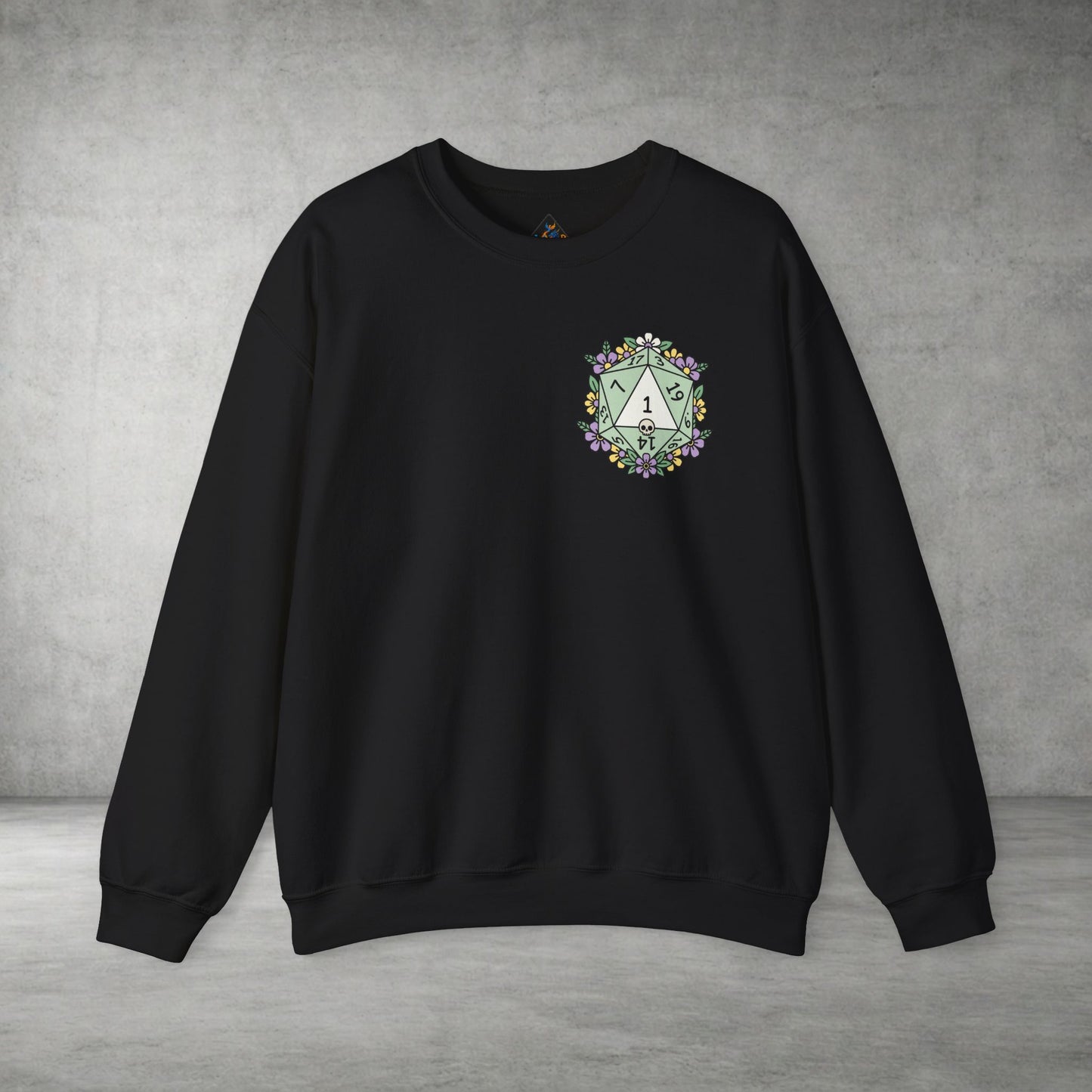 D20 Floral Crest Crewneck Sweatshirt