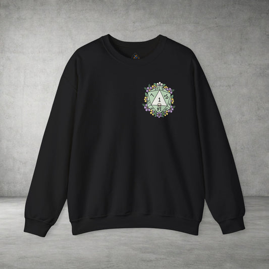 D20 Floral Crest Crewneck Sweatshirt