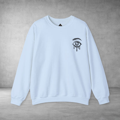 Crewneck Sweatshirt — 'Wake Yo Game Up, Let’s Game' Dripping Eye Gamer Design