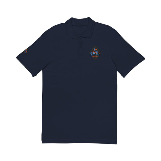 A Blue Ember Creative - Embroidered Diamond Floral Polo Shirt