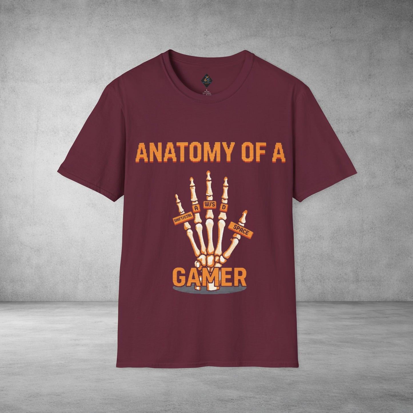 Anatomy of a Gamer T-Shirt — Skeleton Hand Gamer Tee