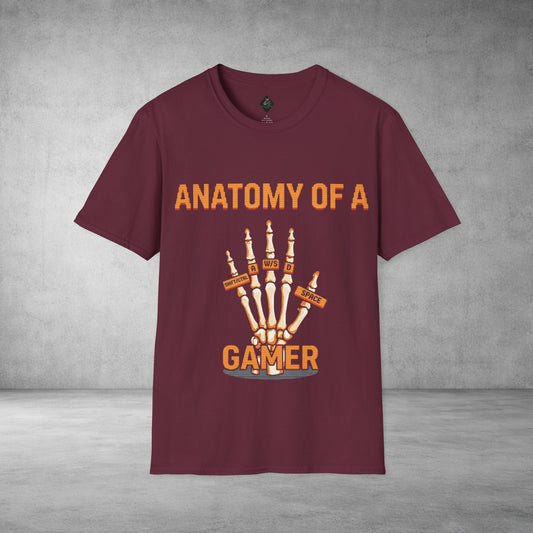Anatomy of a Gamer T-Shirt — Skeleton Hand Gamer Tee