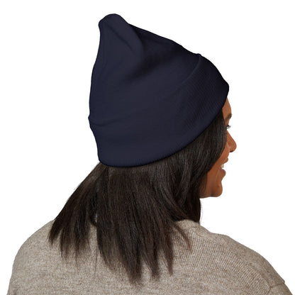 A Blue Ember Creative - Embroidered Diamond Cuffed Beanie