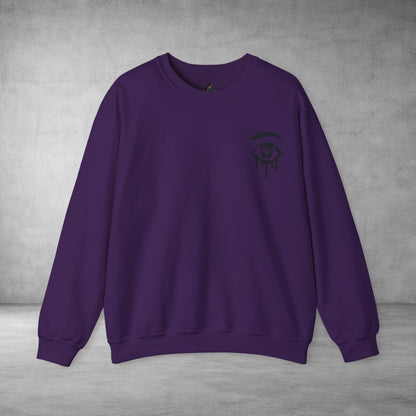 Crewneck Sweatshirt — 'Wake Yo Game Up, Let’s Game' Dripping Eye Gamer Design