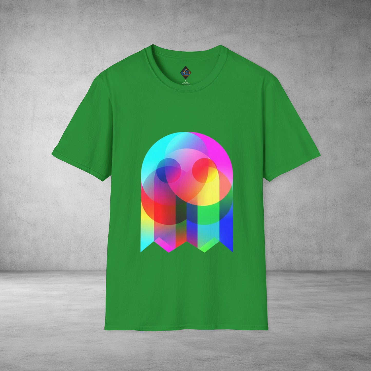 Color Prism Heart T-Shirt — Vibrant Abstract Rainbow Graphic Tee