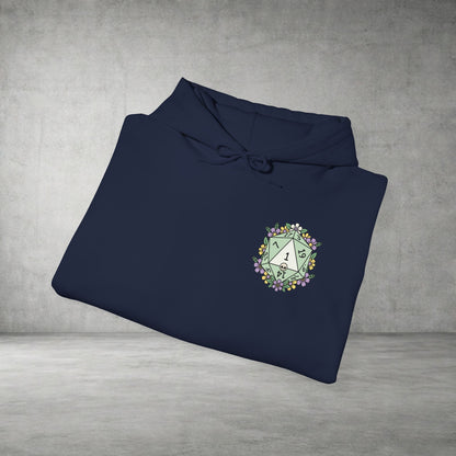 Floral Monogram 'A' Crest Hoodie - Botanical Initial Sweatshirt