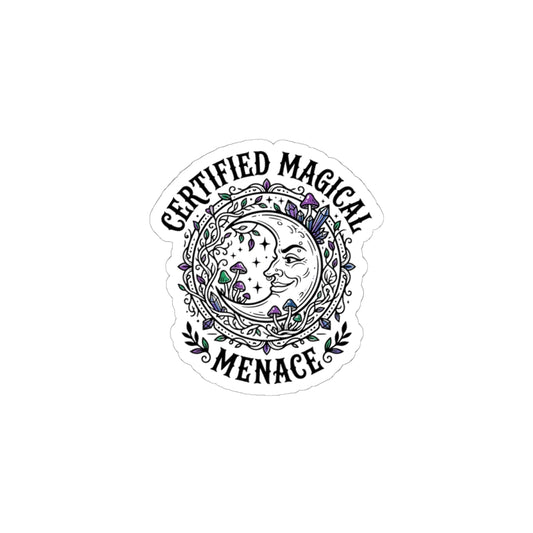 Certified Magical Menace Sticker | witchy, goblincore, celestial aesthetic