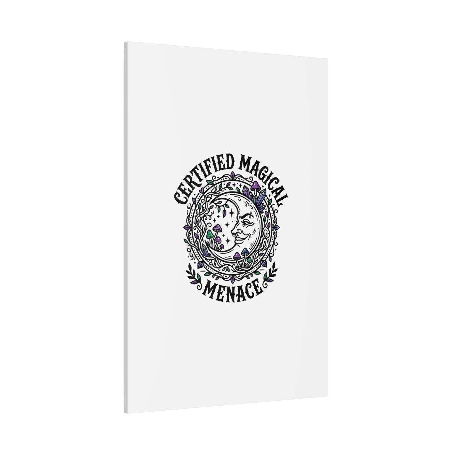 Certified Magical Menace Canvas | witchy goblincore celestial art