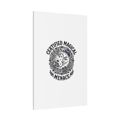 Certified Magical Menace Canvas | witchy goblincore celestial art