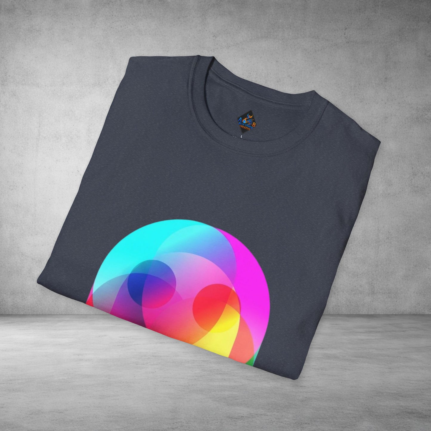 Color Prism Heart T-Shirt — Vibrant Abstract Rainbow Graphic Tee
