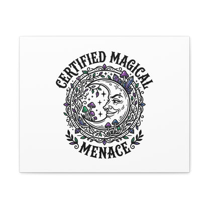 Certified Magical Menace Canvas | witchy goblincore celestial art