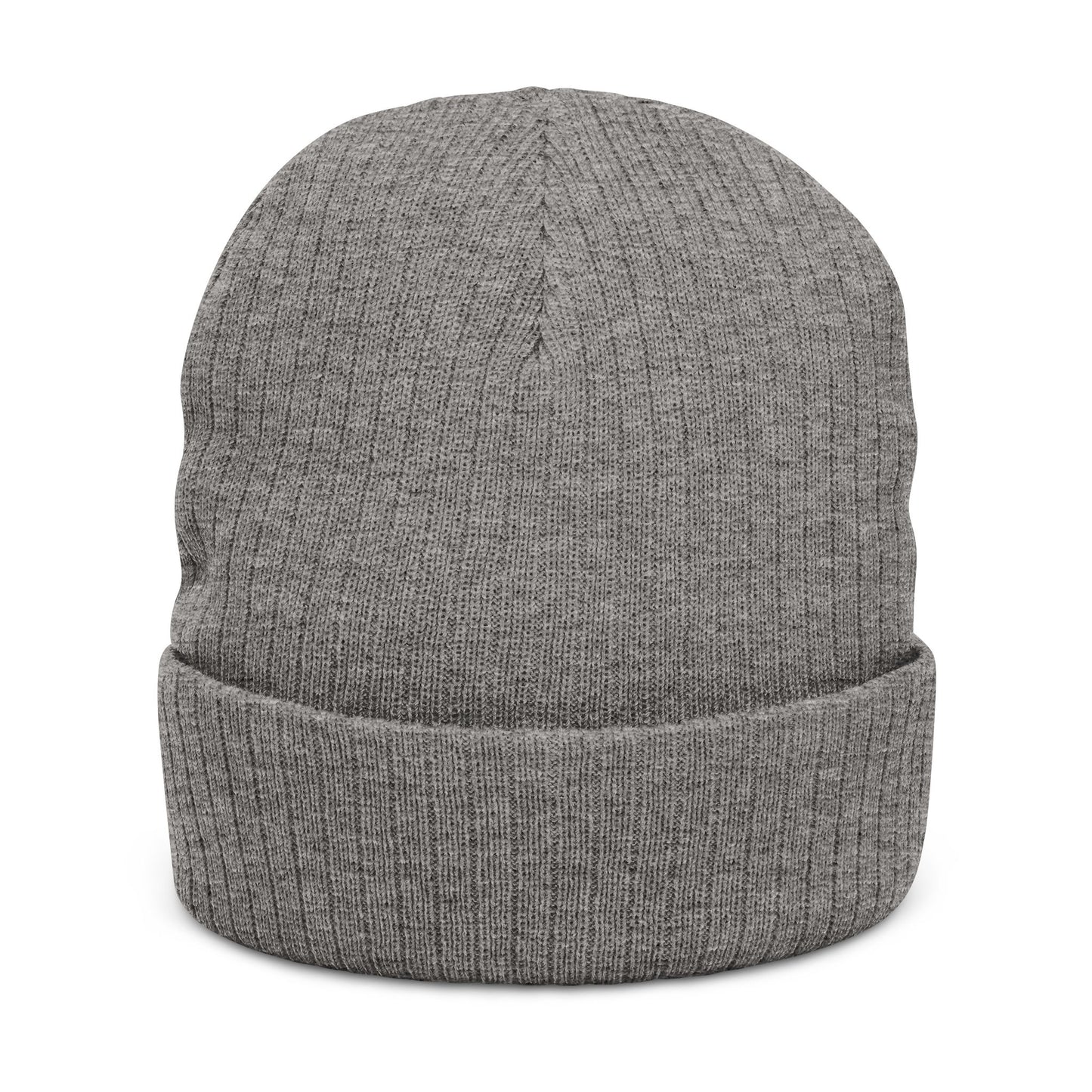 A Blue Ember Skull Ribbed Beanie — Cozy Winter Hat for Bikers & Streetwear