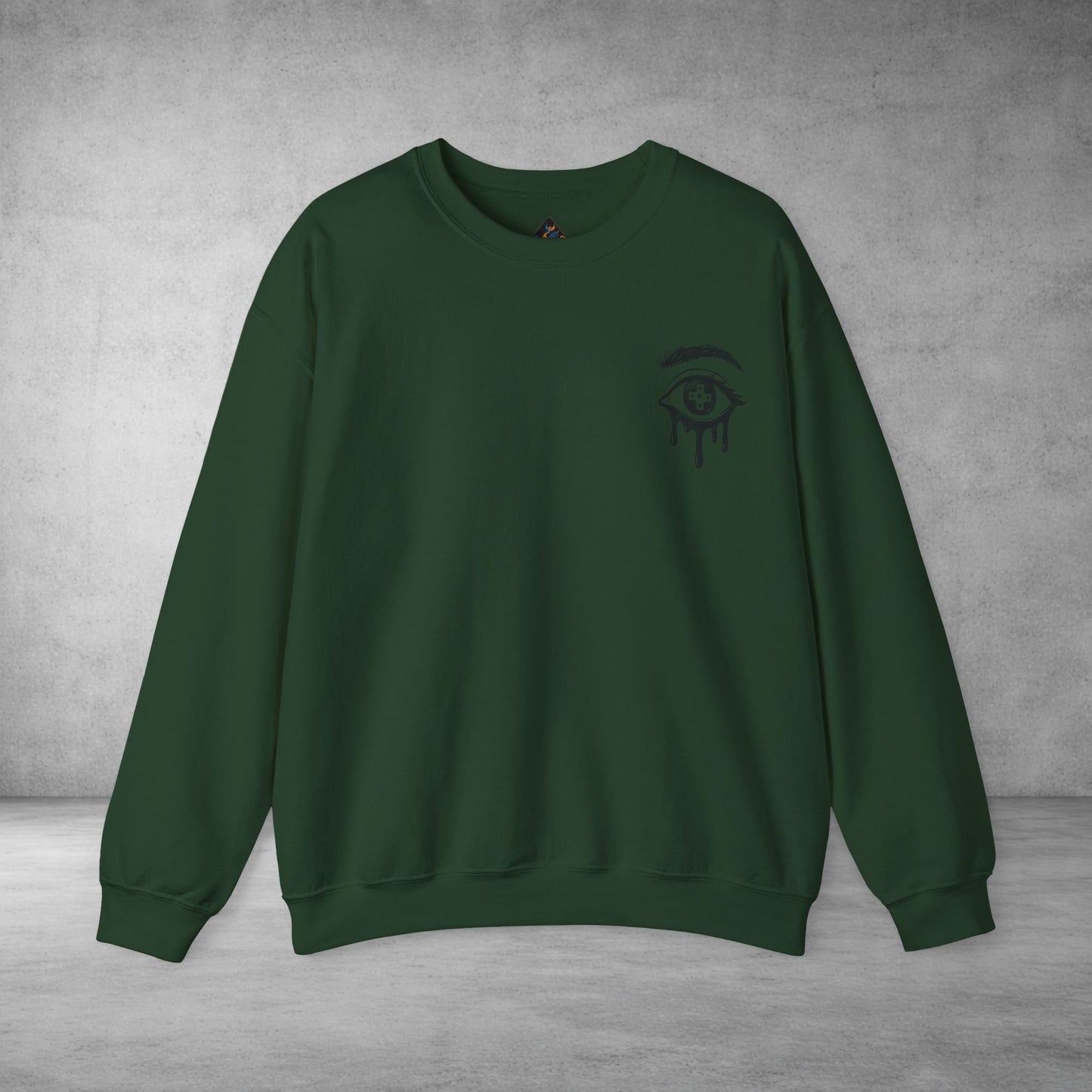 Crewneck Sweatshirt — 'Wake Yo Game Up, Let’s Game' Dripping Eye Gamer Design