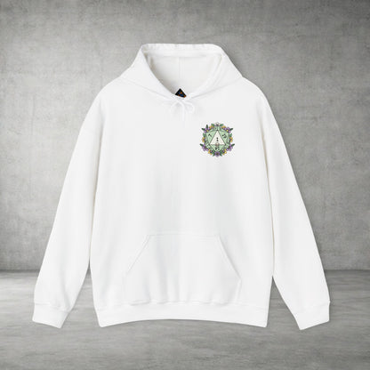 Floral Monogram 'A' Crest Hoodie - Botanical Initial Sweatshirt