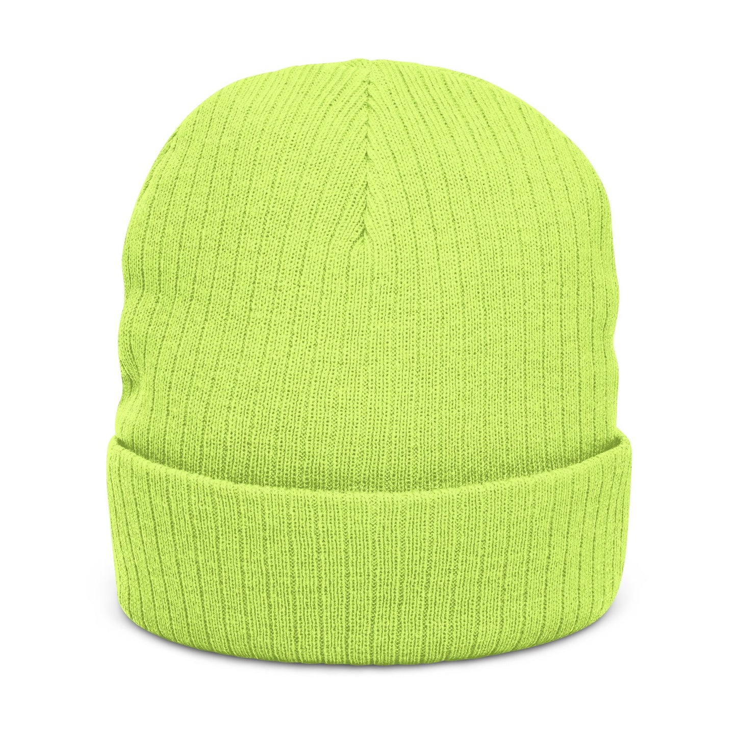 A Blue Ember Skull Ribbed Beanie — Cozy Winter Hat for Bikers & Streetwear