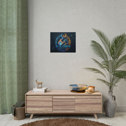 A Blue Ember Creative - Rolled Poster — Blue Ember Creative Dragon Logo Art