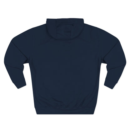 A Blue Ember Creative Geometric Diamond Hoodie — Small Chest Logo Pullover