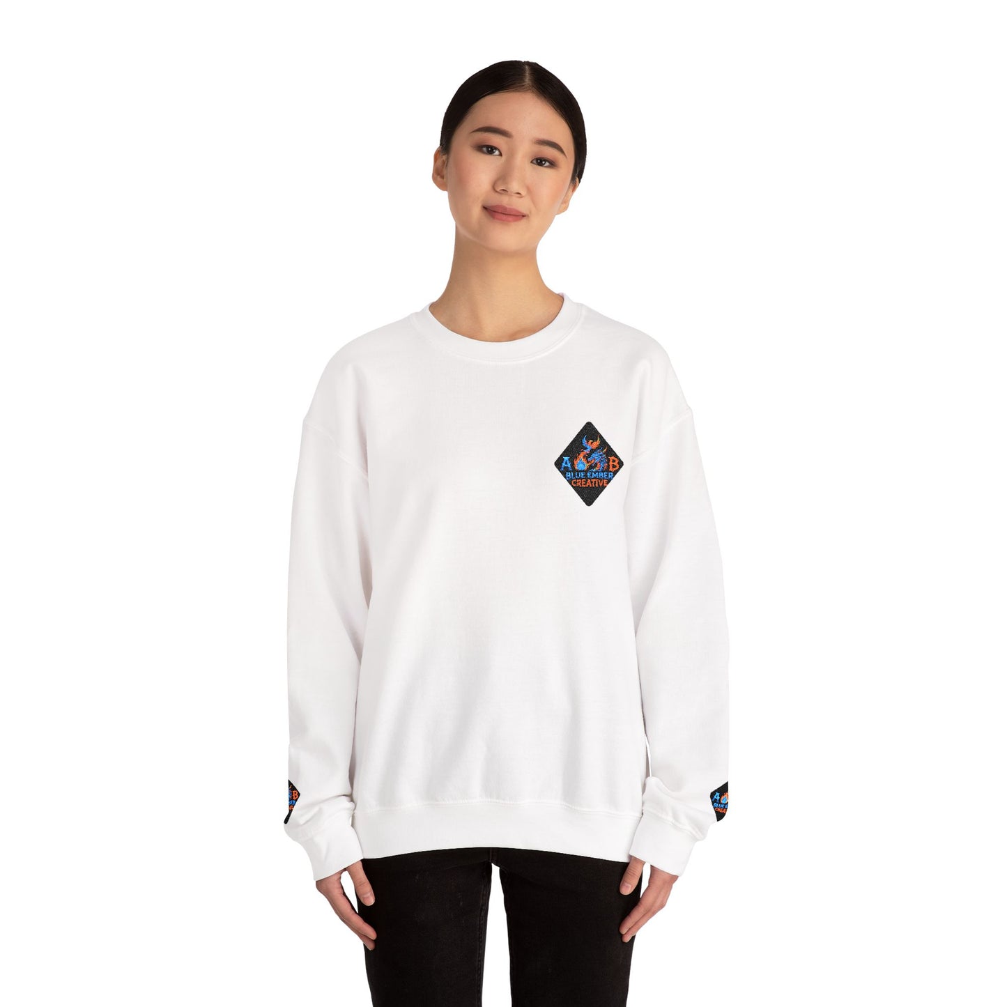 A Blue Ember Patch Crewneck Sweatshirt