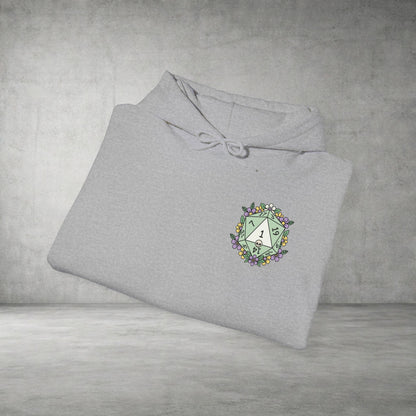 Floral Monogram 'A' Crest Hoodie - Botanical Initial Sweatshirt